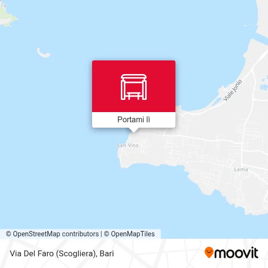 Mappa Via Del Faro (Scogliera)