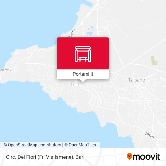 Mappa Circ. Dei Fiori (Fr. Via Ismene)