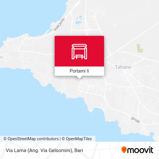 Mappa Via Lama (Ang. Via Gelsomini)