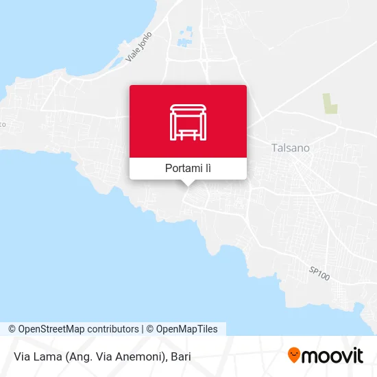 Mappa Via Lama (Ang. Via Anemoni)