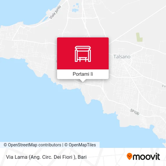 Mappa Via Lama (Ang. Circ. Dei Fiori )