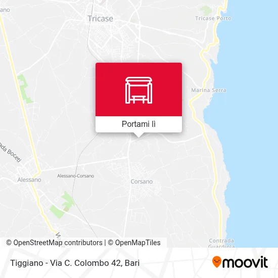 Mappa Tiggiano - Via C. Colombo 42