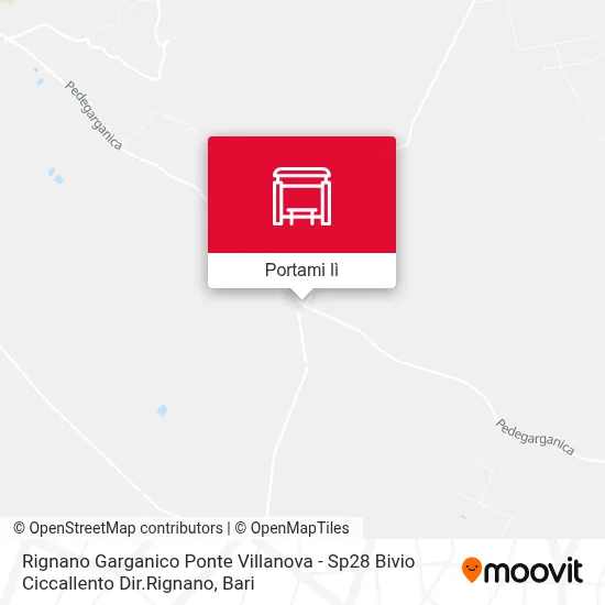 Mappa Rignano Garganico Ponte Villanova - Sp28 Bivio Ciccallento Dir.Rignano
