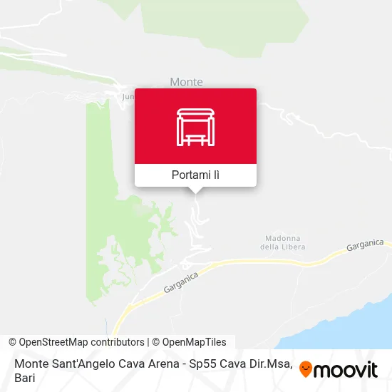 Mappa Monte Sant'Angelo Cava Arena - Sp55 Cava Dir.Msa