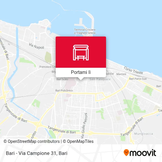 Mappa Bari - Via Campione 31