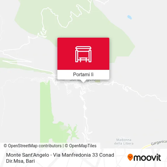 Mappa Monte Sant'Angelo - Via Manfredonia  33  Conad Dir.Msa