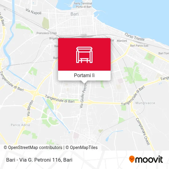 Mappa Bari - Via G. Petroni 116