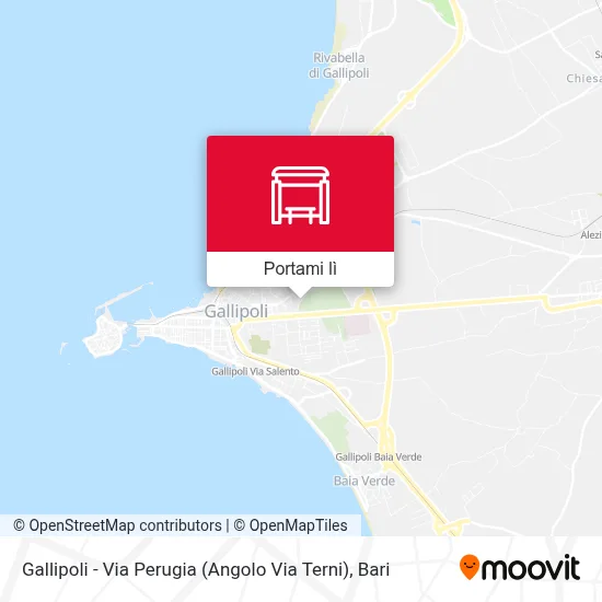 Mappa Gallipoli - Via Perugia (Angolo Via Terni)