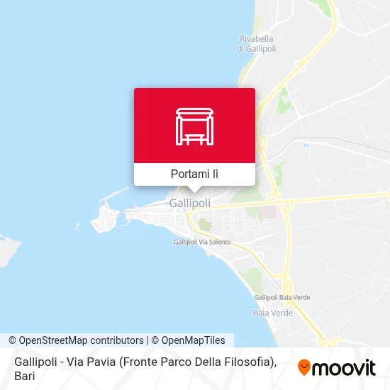 Mappa Gallipoli - Via Pavia (Fronte Parco Della Filosofia)