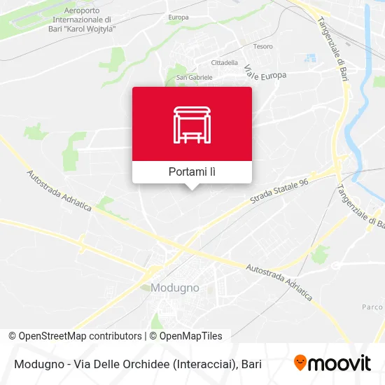 Mappa Modugno - Via Delle Orchidee (Interacciai)
