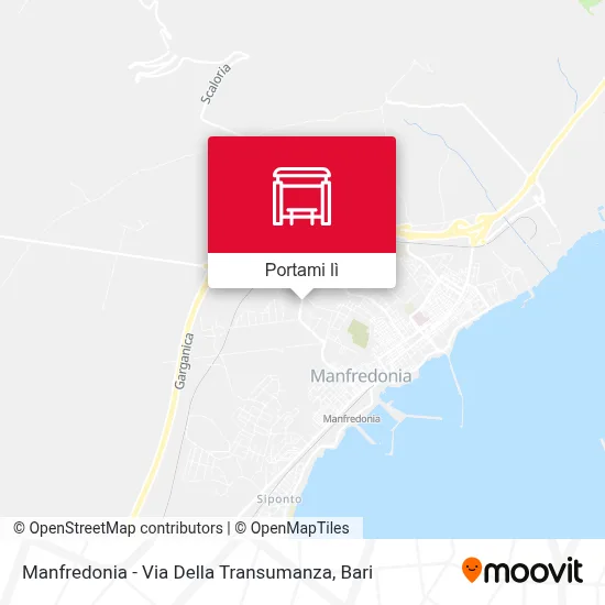 Mappa Manfredonia -  Via Della Transumanza