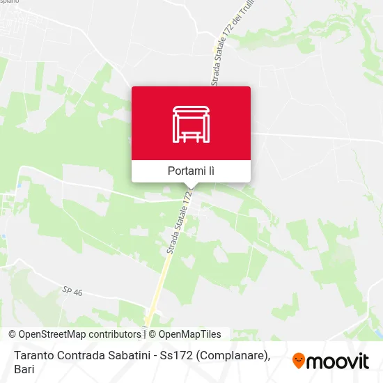 Mappa Taranto Contrada Sabatini - Ss172 (Complanare)