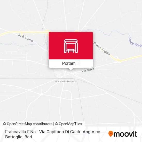 Mappa Francavilla F.Na - Via Capitano Di Castri Ang.Vico Battaglia