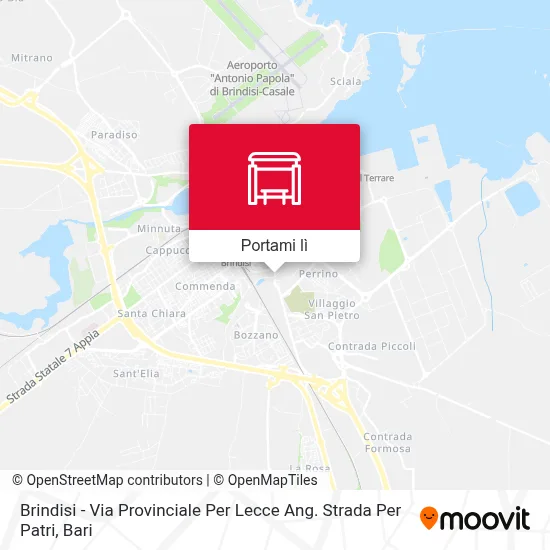 Mappa Brindisi - Via Provinciale Per Lecce Ang. Strada Per Patri