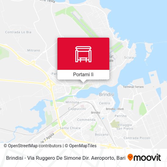Mappa Brindisi - Via Ruggero De Simone Dir. Aeroporto