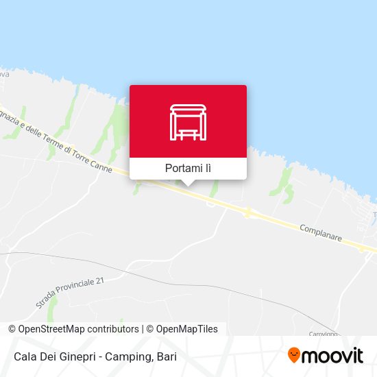Mappa Cala Dei Ginepri - Camping