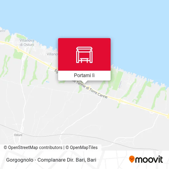 Mappa Gorgognolo - Complanare Dir. Bari