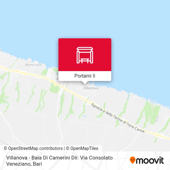 Mappa Villanova - Baia Di Camerini Dir. Via Consolato Veneziano