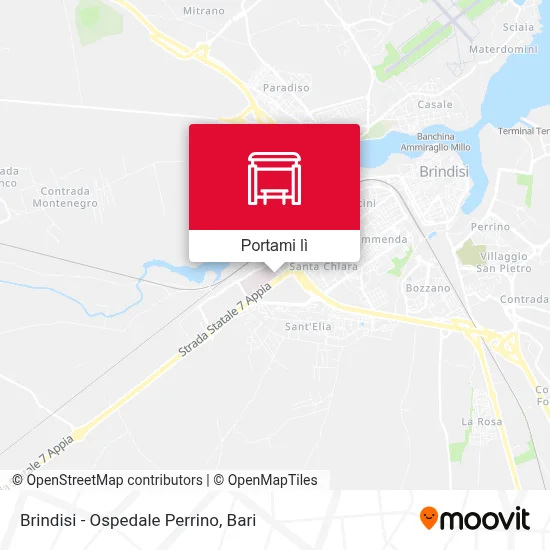 Mappa Brindisi - Ospedale Perrino