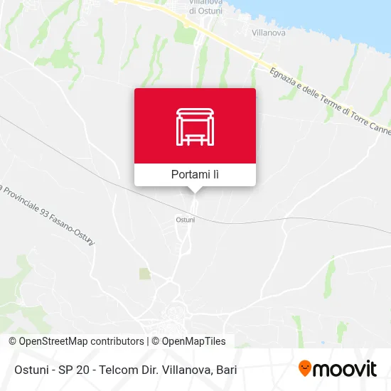 Mappa Ostuni - SP 20 - Telcom Dir. Villanova