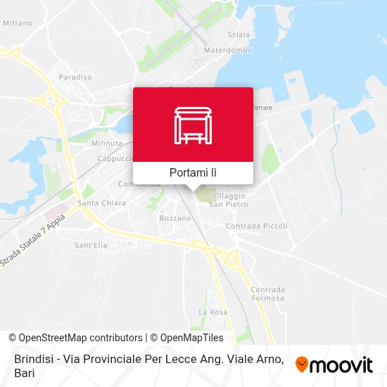 Mappa Brindisi - Via Provinciale Per Lecce Ang. Viale Arno
