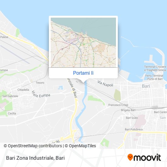 Mappa Bari Zona Industriale