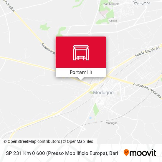 Mappa SP 231 Km 0 600 (Presso Mobilificio Europa)