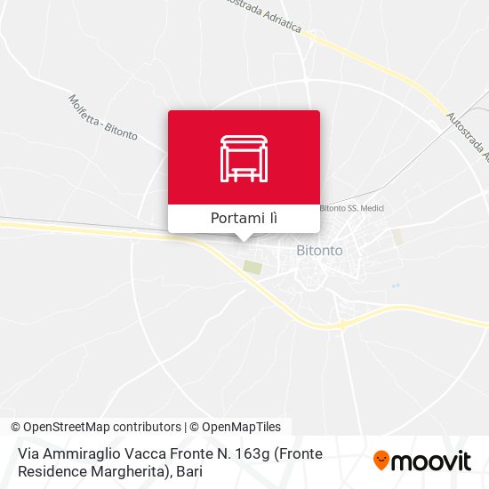 Mappa Via Ammiraglio Vacca Fronte N. 163g (Fronte Residence Margherita)
