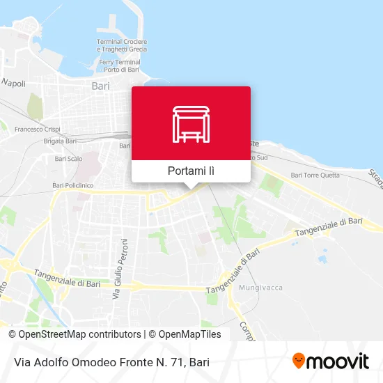 Mappa Via Adolfo Omodeo Fronte N. 71