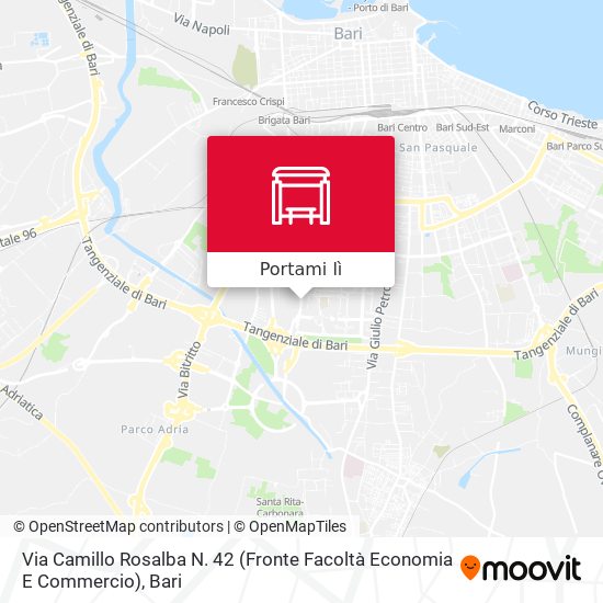 Mappa Via Camillo Rosalba N. 42 (Fronte Facoltà Economia E Commercio)
