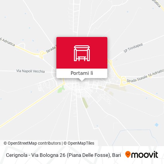 Mappa Cerignola - Via  Bologna 26  (Piana Delle Fosse)