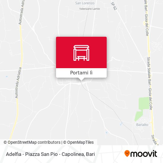 Mappa Adelfia - Piazza San Pio  - Capolinea