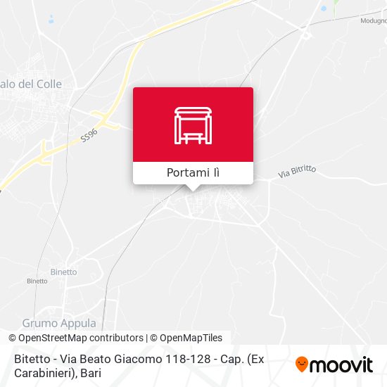 Mappa Bitetto - Via Beato Giacomo 118-128 - Cap. (Ex Carabinieri)