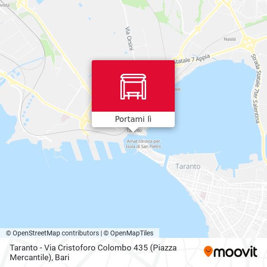 Mappa Taranto - Via Cristoforo Colombo 435 (Piazza Mercantile)