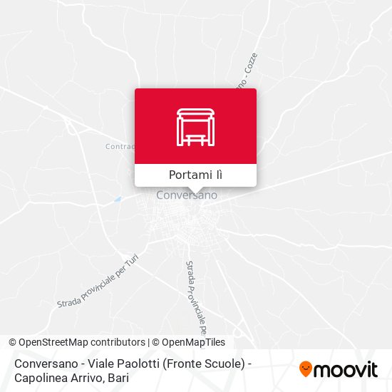 Mappa Conversano - Viale Paolotti (Fronte Scuole)  - Capolinea Arrivo