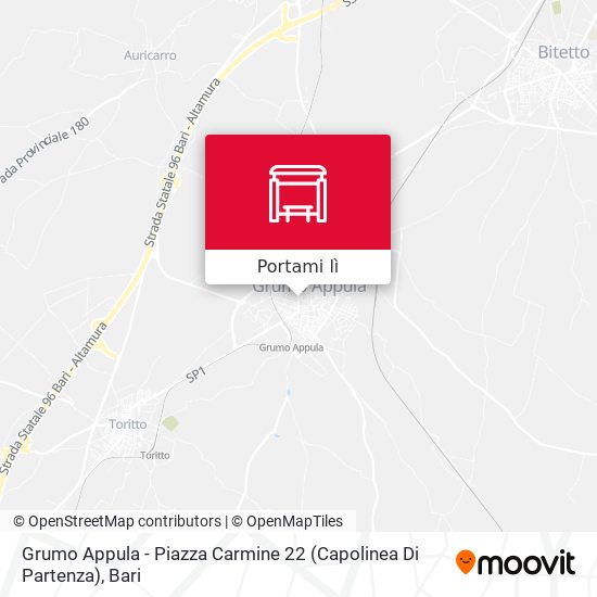 Mappa Grumo Appula - Piazza Carmine 22 (Capolinea Di Partenza)
