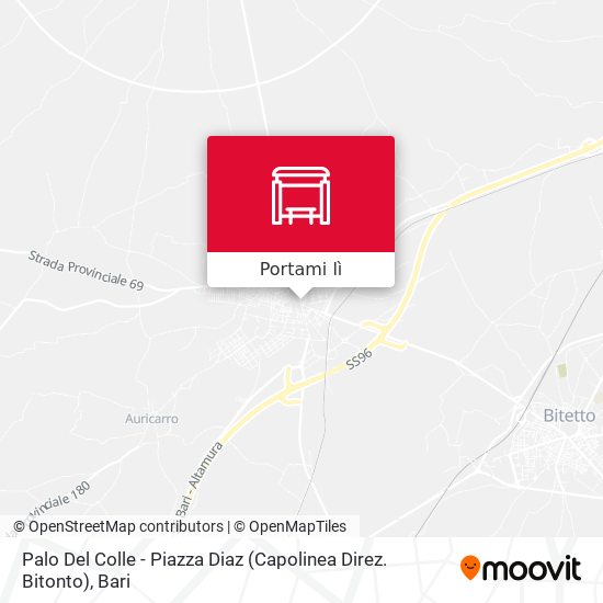 Mappa Palo Del Colle - Piazza Diaz (Capolinea Direz. Bitonto)