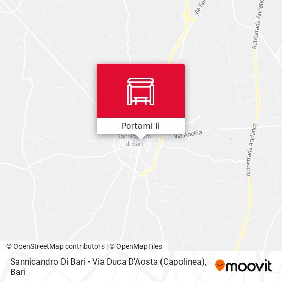 Mappa Sannicandro Di Bari - Via Duca D'Aosta (Capolinea)