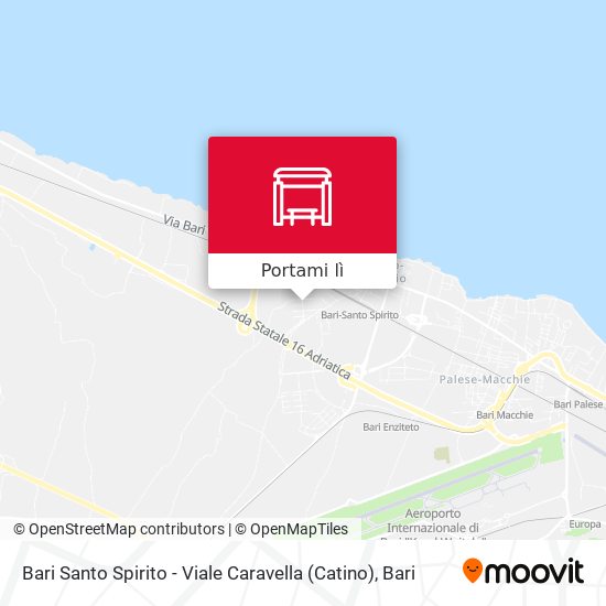 Mappa Bari Santo Spirito - Viale Caravella (Catino)