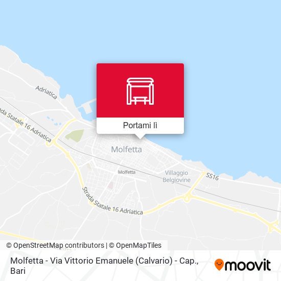 Mappa Molfetta - Via Vittorio Emanuele (Calvario) - Cap.