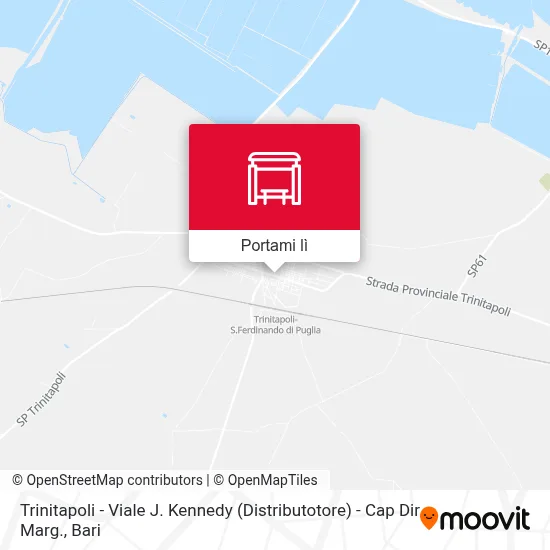 Mappa Trinitapoli - Viale J. Kennedy (Distributotore) - Cap Dir Marg.