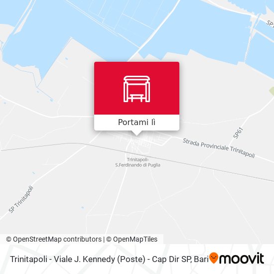 Mappa Trinitapoli - Viale J. Kennedy (Poste) - Cap Dir SP