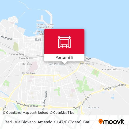Mappa Bari - Via Giovanni Amendola 147 / F (Poste)