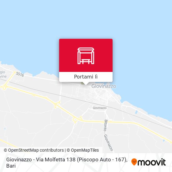 Mappa Giovinazzo - Via Molfetta 138 (Piscopo Auto - 167)