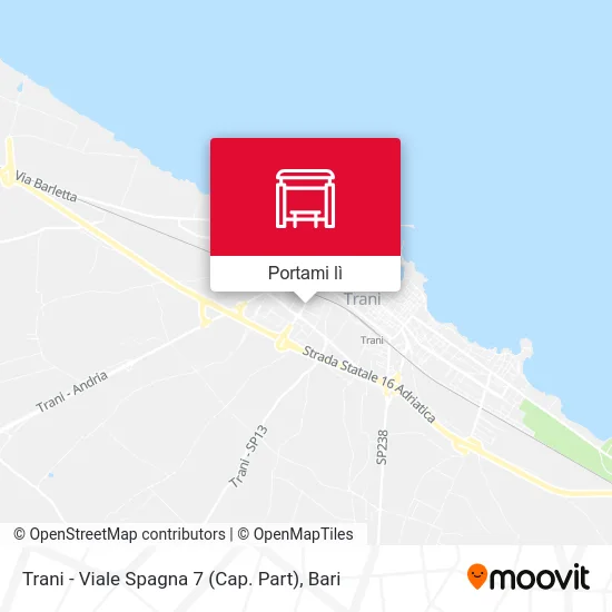 Mappa Trani - Viale Spagna 7 (Cap. Part)