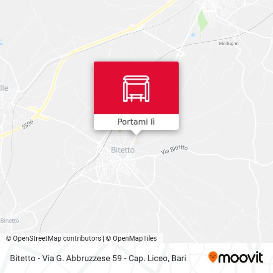 Mappa Bitetto - Via G. Abbruzzese 59 - Cap. Liceo