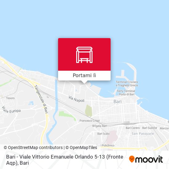 Mappa Bari - Viale Vittorio Emanuele Orlando 5-13 (Fronte Aqp)