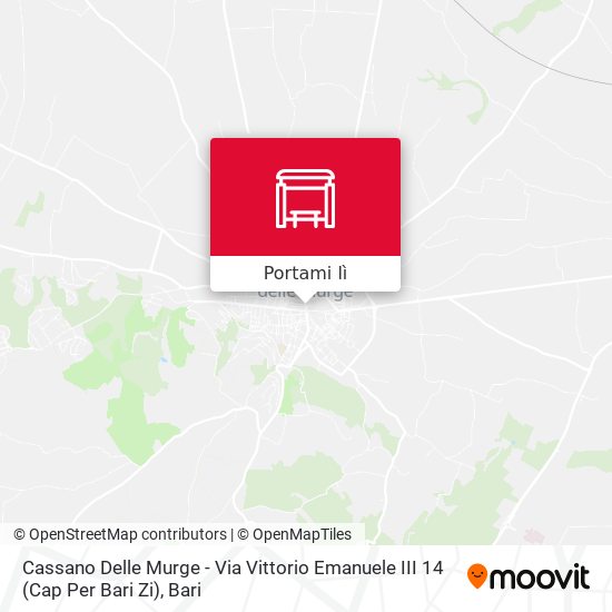 Mappa Cassano Delle Murge - Via Vittorio Emanuele III 14 (Cap Per Bari Zi)