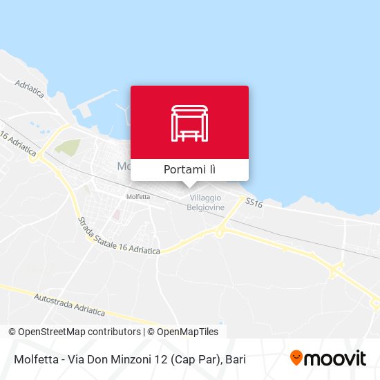 Mappa Molfetta - Via Don Minzoni 12 (Cap Par)