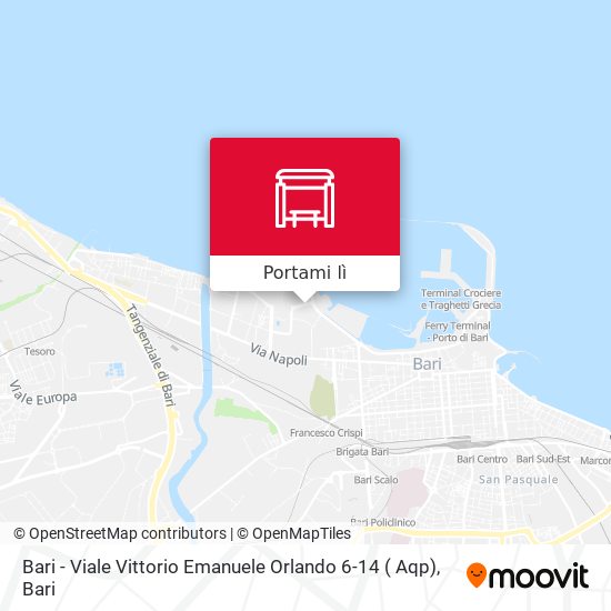 Mappa Bari - Viale Vittorio Emanuele Orlando 6-14 ( Aqp)